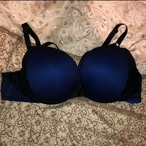 TORRID: Blue and black push up bra